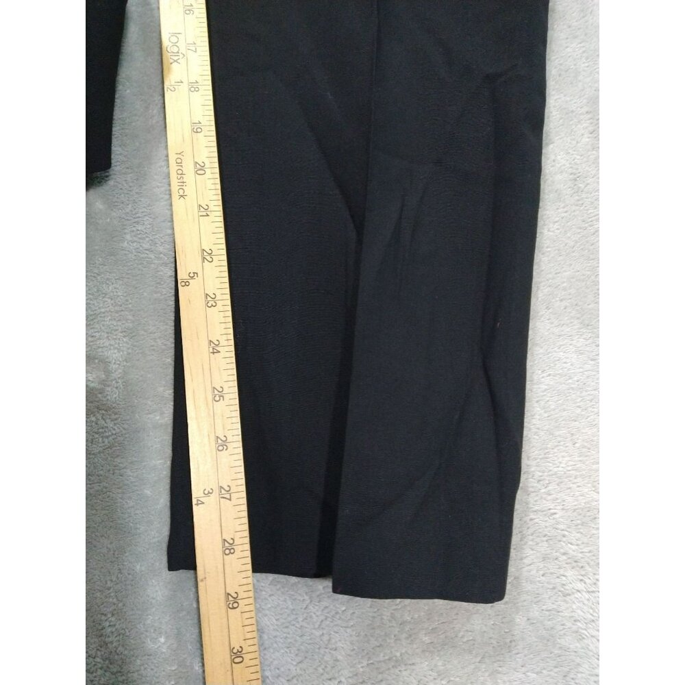 Brooks Brothers Dress Pants Womens 14 Petite Black Wool Flat Front High Rise - Picture 5 of 9